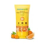 Mamaearth Vitamin C Daily Glow Sunscreen SPF 50 PA++++ – In-Vivo Tested (ISO 24444:2019 Certified, CTRI/2025/05/087276) - 50g