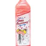 Happy Anniversary Printed Handmade Craft Bottle With Light Lamp