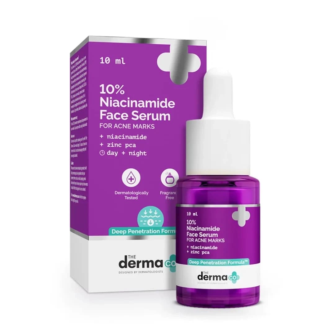 The Derma Co 10% Niacinamide Face Serum For Acne Marks & Acne Prone Skin For Unisex, 10ml (Dermaco)