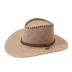 Unisex Wide Brim Linen Straw Cowboy Hat - Breathable Summer Beach Sun Protection Cap with Adjustable Wind Rope for Men & Women