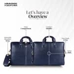 Hammonds Flycatcher Genuine Leather 13 inch Laptop Bag (Blue)