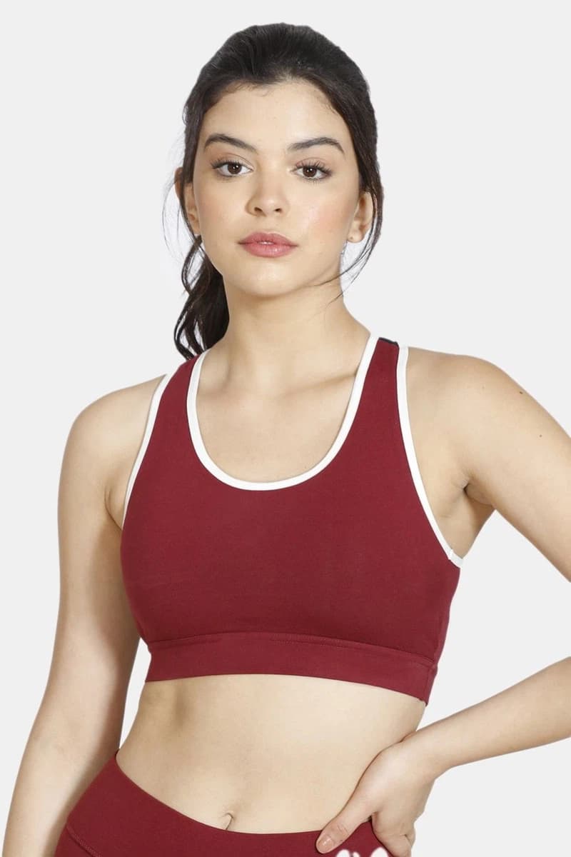 Zelocity Sports Bra - Maroon