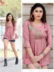 Fuloo Glazier Rayon tops with Embroidery for Women # 1032