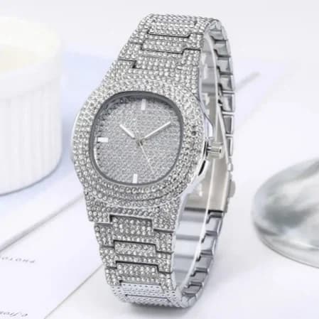 Fashionable Ice Watch For Unisex || Round Dial Stainless Steel Quartz Moment Fashionable Watch For Men/Women