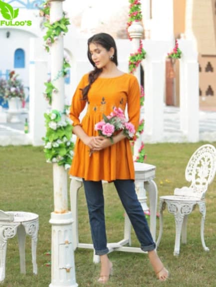 FuLoo's PK Long Western Tunics in Yellow