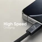 Elephu Data cable Braidy series 567| Type C to Lightning/Iphone)| fast charging| high speed data transfer| Fabric braided cable| Integrated IC chips| aluminum tip| pure copper wire