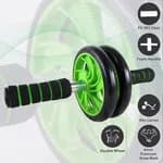 Ab Roller Wheel with Knee Mat | Abs Workout Equipment | For Abdominal & Core Strength | Exercise Wheels for Home Gym | Built In Spring Resistance | Home Workout Equipment