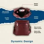 HAMMONDS FLYCATCHER Unisex Genuine Leather Brown Sling Messenger Bag (SB1171BR) (Brown)