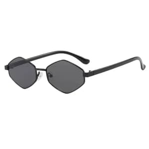 Oudi Premium UV Protected Lens Black Metal Full Rim Sunglasses for Women Black-Grey