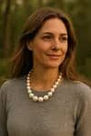 Pearl Necklace for Women - Dainty Round Japanese Pearl Choker necklaces for women