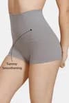 Zivame Tummy Control Midwaist Boyshort Panty For Women - Grey