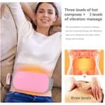 Premium Period Belt | Menstrual Cramp Relief Heating Belt for Women | Electric Warming Pad with Vibration Massage | 3 Temperature Levels | USB Rechargeable | Portable Pain Relief Waist & Abdominal Heating Pad