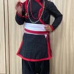 Girl Newari Traditional Dress Set Dress With Janga Suruwal With Red Boarder Patuki