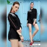 FuLoo Carbon Denim Tops for Women # 1022