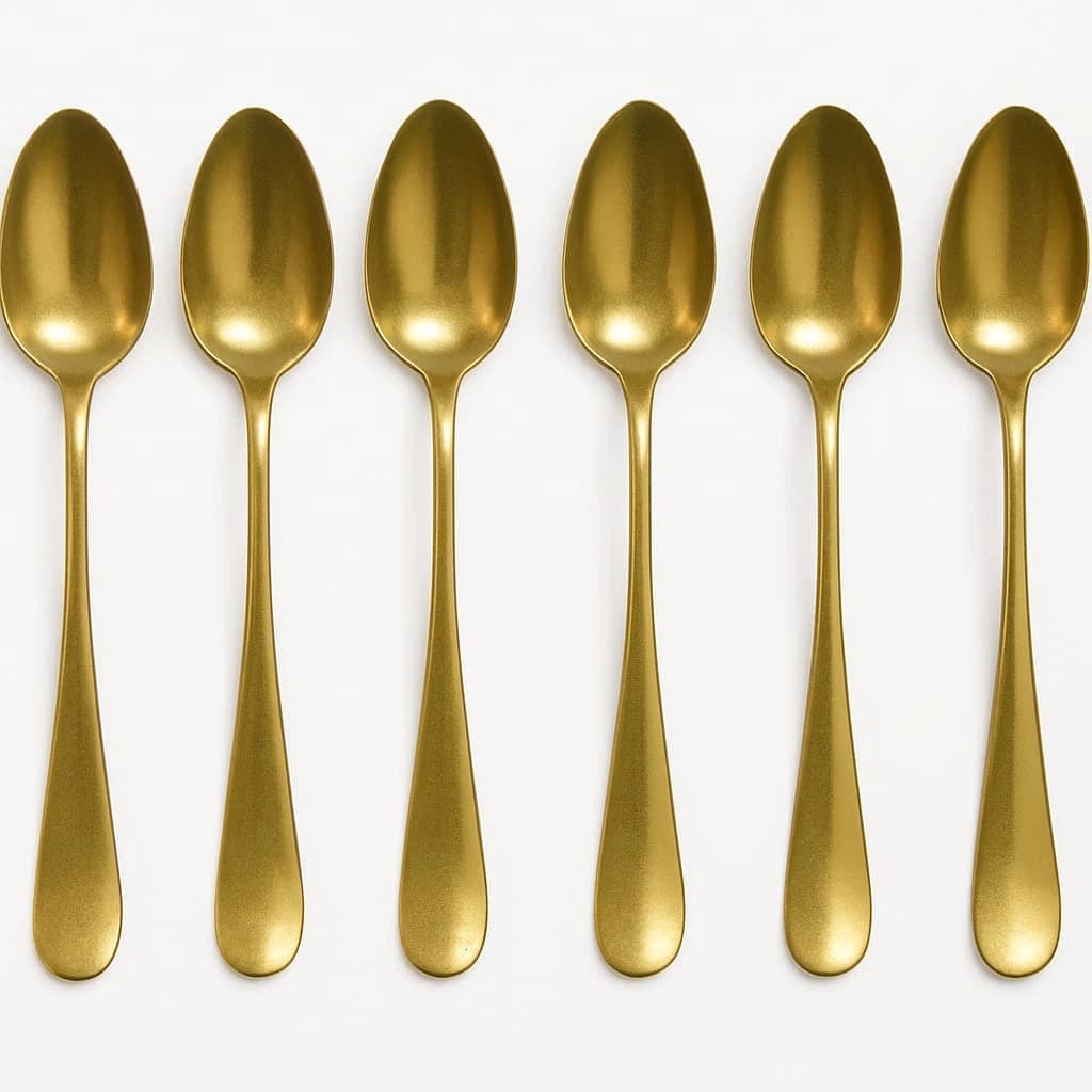 6 Golden stainless steel spoon (Pack of 6)