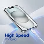Elephu Silky Series Data Cable 1545| ( USB to Type C)| Fast charging| Pure soft Silicon Cable| 1000mm Length| Pure Copper Wire|