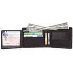 Hammonds Flycatcher RFID Protected Black Leather Wallet For Men (HF 579 BNL)