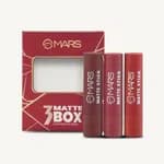 MARS Matte Box Set of 3 Lipsticks for Women (Browns) – Long-lasting, smooth matte finish, moisturising with one-swipe pigmentation - Browns