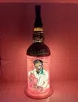 Elvis Presley Printed Handmade Craft Bottle With Night Lamp - Unique Gift Item
