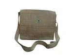 Handmade Hemp & Cotton Messenger Bag - Eco-Friendly Laptop & File Bag - Made in Nepal (36x30x6 cm)