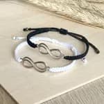 2Pcs 8 Words Infinity Love Couple Bracelets For Women Men Handmade Braided Rope Chain Charm Matching Bracelet Friendship Jewelry
