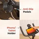 Exercise Spin Bike | Red/Black Seat Adjustable Exercise Spin Bike With Tension Adjustable | Lcd Display Spin Exercise Bike 100KG