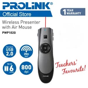 PROLiNK 2.4 Ghz Wireless Presenter With Air Mouse - Pwp102G