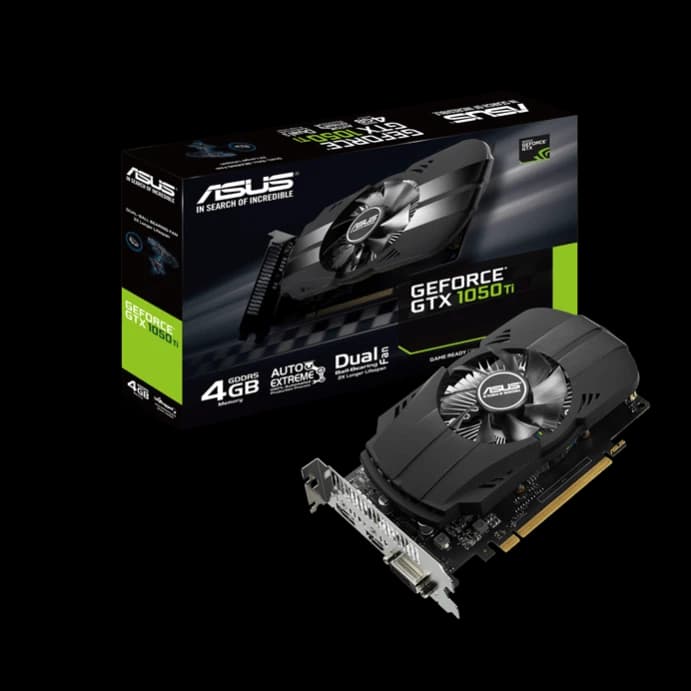 ASUS GeForce? GTX 1050Ti 4GB PHOENIX Fan Edition DVI-D HDMI DP 1.4 Gaming Graphics Card
