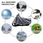 Black Dust Proof Water Resistant Double Mirror Pocket Bike Body Cover For Bike And Scooter - Bike Covers |