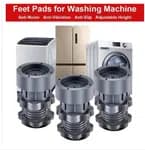 4 Pcs Height Adjustable Anti Vibration Pads (Min-4 inch-6.5 inch Max) - Dryer Shock & Noise Cancelling Pads, for Washing Machine, Refrigerators/Fridge, Furniture Base, Dishwashers Stand