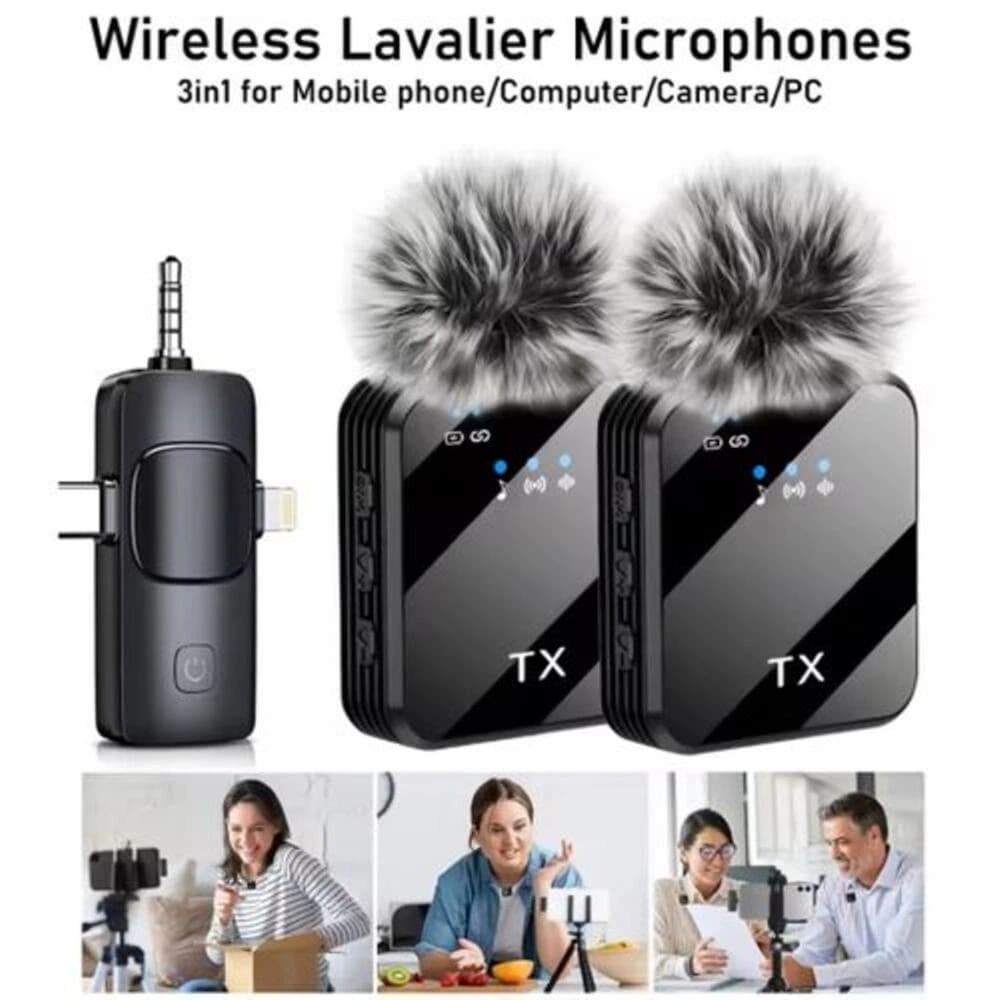 F11-2 Professional 3-in-1 Wireless Lavalier Microphone