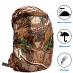 Black Water & Dust Proof Cover For Backpacks | Adjustable Elastic Waterproof Rain Back Cover | Fits 20-30 Ltrs Backpack