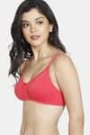 Zivame Beautiful Basics Double Layered Non Wired 3/4th Coverage T-Shirt Bra - Teaberry