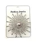 American Dimond Crystal Sun Design Brooch Pin For Saree And Coat -1 PCs