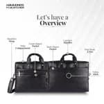 Hammonds Flycatcher Genuine Leather Laptop Black Bag For Men