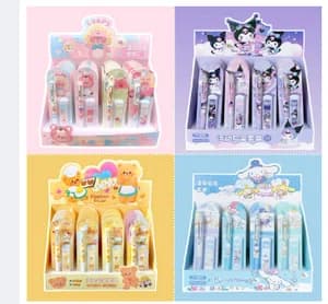 Sanrio Kuromi 0.5mm Mechanical Pencil Set with HB Lead Refill & Case for Students
