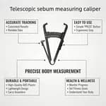Body Fat Caliper - Handheld BMI Body Fat Measurement Device - Body Fat Analyzer -Skinfold Caliper Measures Body Fat with Chart and Manual