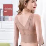 Women\'s Breast Wrap Ultra-fit Sports Bra Plus Size Lace Underwear Sexy Deep V Corset Ladies Tube Top Breathable Lingerie