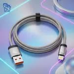 Elephu Braidy Series 547 PRO ( USB to Lightning/iPhone)| High speed data transfer| knitted fabric| aluminum tip| pure copper wire