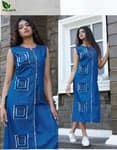 FuLoo's Lighter Denim Western Kurti # 1012