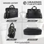 Hammonds Flycatcher 15.6 inch Dual Compartment Genuine Leather Laptop Bag With Expandable Features - Laptop Bags |