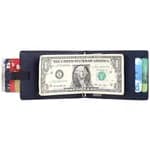Hammonds Flycatcher Genuine Leather Minimilistic & Slim Blue Money Clip Wallet for Men