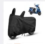 Black Dust Proof Water Resistant Double Mirror Pocket Bike Body Cover For Bike And Scooter - Bike Covers |