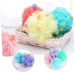 Premium Mesh Bath Loofah Sponge Puff with Soap Cubes – Body Scrubber Shower Ball Skin Exfoliator Foam Maker for Men & Women