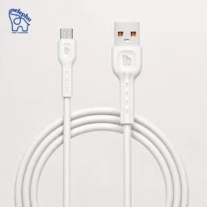 Elephu Silky Series Data Cable 1545| ( USB to Micro)| Fast charging| Pure soft Silicon Cable| 1000mm Length| Pure Copper Wire|