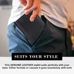Hammonds Flycatcher RFID Protected Black Leather Wallet For Men (HF 514 BLK)