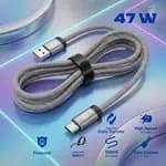 Elephu Braidy Series 547 PRO ( USB to TYPE C)High speed data transfer| knitted fabric| aluminum tip| pure copper wire| universal compatible