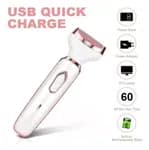 4-in-1 Electric Women\'s Shaver – USB Rechargeable Hair Remover for Eyebrow, Nose, & Body