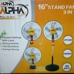 Alpha Home 16"Stand Fan 3 in 1