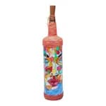 Psydelic Face Printed Handmade Craft Bottle With Light Lamp